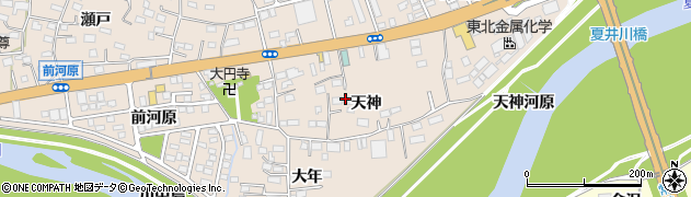 福島県いわき市平中神谷（天神）周辺の地図