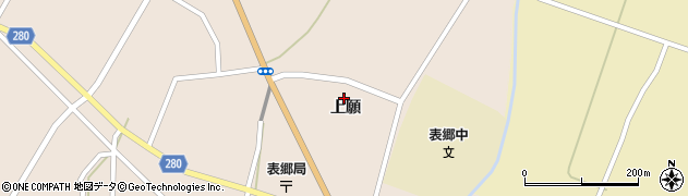 福島県白河市表郷番沢（上願）周辺の地図