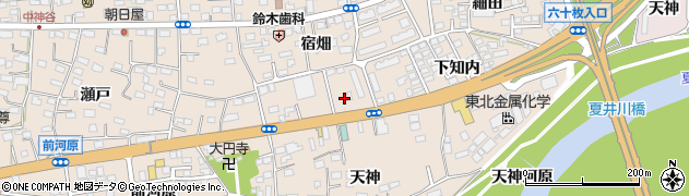 福島県いわき市平中神谷（苅萱）周辺の地図