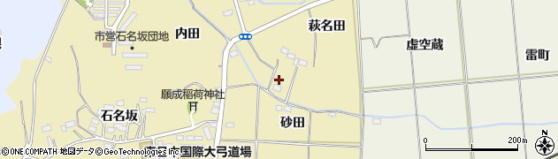 福島県いわき市平鎌田（萩名田）周辺の地図