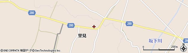 福島県白河市表郷番沢（里見）周辺の地図