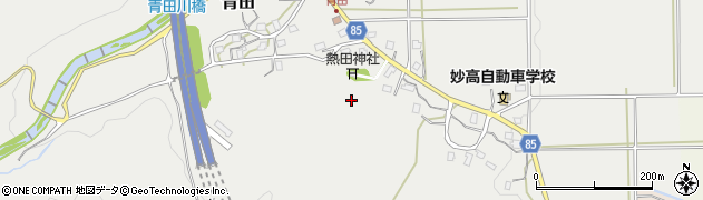 新潟県妙高市青田周辺の地図