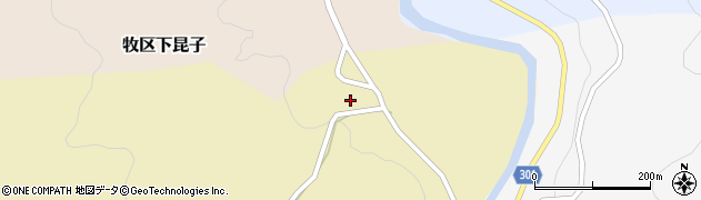 新潟県上越市牧区上昆子周辺の地図