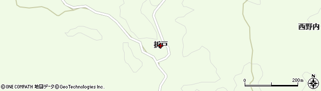 福島県鮫川村（東白川郡）西山（折戸）周辺の地図