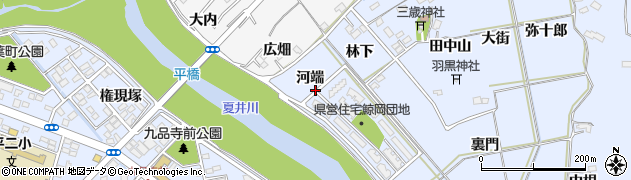 福島県いわき市平鯨岡河端周辺の地図