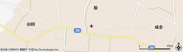 福島県白河市表郷番沢（原）周辺の地図