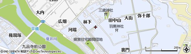 福島県いわき市平鯨岡林下周辺の地図