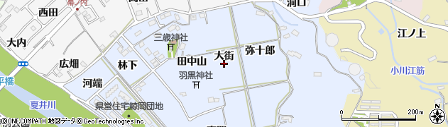 福島県いわき市平鯨岡（大街）周辺の地図