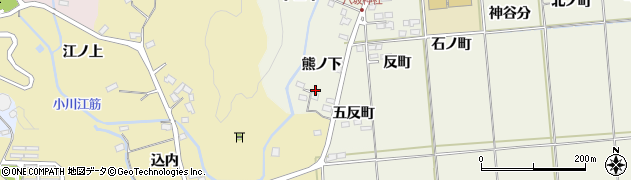 福島県いわき市平上神谷熊ノ下周辺の地図