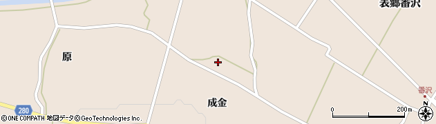 福島県白河市表郷番沢成金74周辺の地図