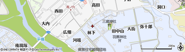 福島県いわき市平鯨岡林下3周辺の地図
