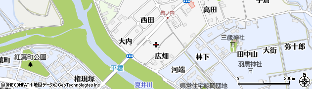 福島県いわき市平幕ノ内（西田）周辺の地図