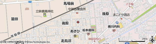 福島県いわき市平中神谷（後原）周辺の地図
