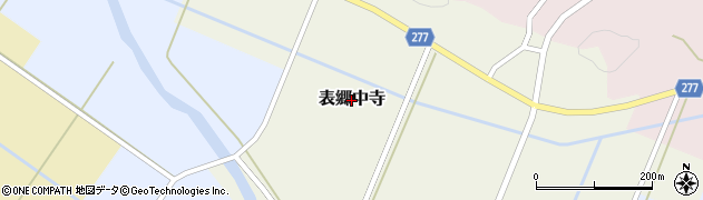 福島県白河市表郷中寺周辺の地図