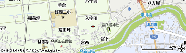 福島県いわき市好間町今新田（入宇田）周辺の地図