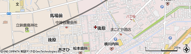 福島県いわき市平下神谷（後原）周辺の地図