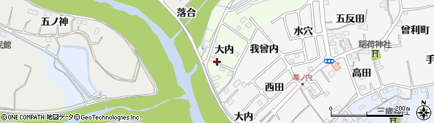 福島県いわき市平中塩（大内）周辺の地図