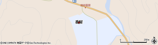 福島県南会津町（南会津郡）番屋周辺の地図