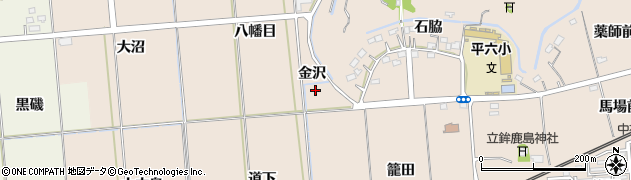 福島県いわき市平中神谷（金沢）周辺の地図