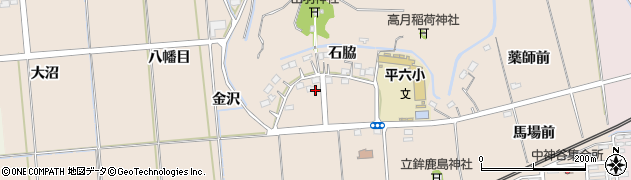 福島県いわき市平中神谷（石脇）周辺の地図