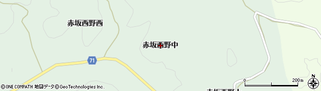 福島県鮫川村（東白川郡）赤坂西野（中）周辺の地図
