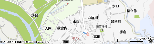 福島県いわき市平幕ノ内（水穴）周辺の地図