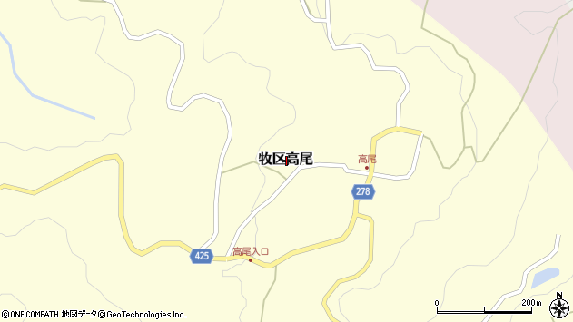 〒943-0621 新潟県上越市牧区高尾の地図