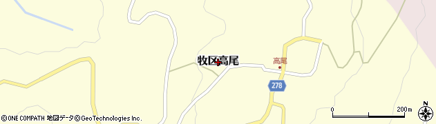 新潟県上越市牧区高尾周辺の地図