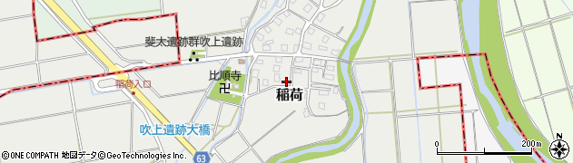 新潟県上越市稲荷周辺の地図