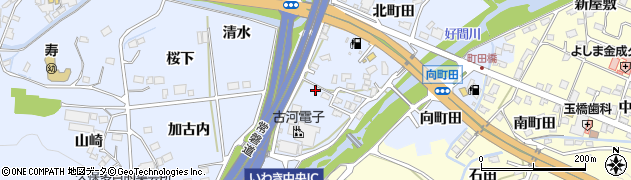 福島県いわき市好間町北好間（小田郷）周辺の地図