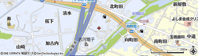 福島県いわき市好間町北好間南町田周辺の地図