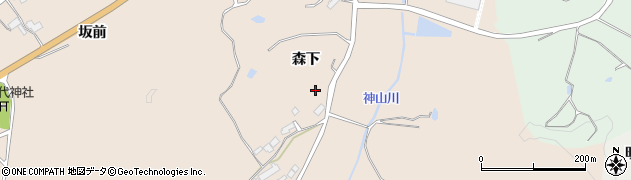 福島県浅川町（石川郡）袖山（森下）周辺の地図