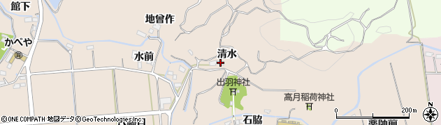 福島県いわき市平中神谷（清水）周辺の地図