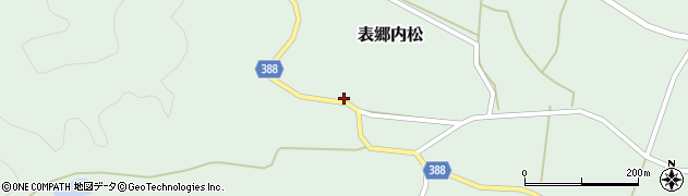 福島県白河市表郷内松（五斗蒔）周辺の地図