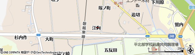 福島県いわき市好間町愛谷（江向）周辺の地図