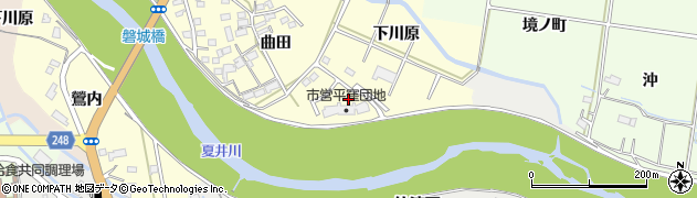 福島県いわき市平下平窪（粥餅川原）周辺の地図