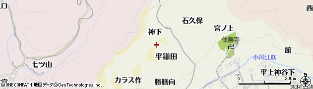 福島県いわき市平上神谷神下周辺の地図