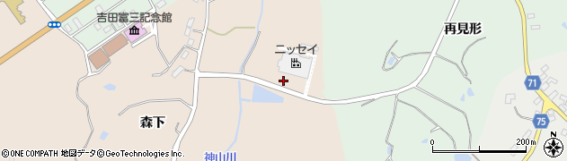 福島県石川郡浅川町袖山梵天山周辺の地図