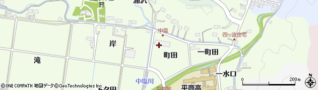 福島県いわき市平中塩（町田）周辺の地図