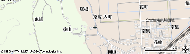 福島県いわき市平泉崎（京塚）周辺の地図