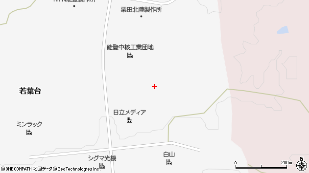 〒925-0375 石川県羽咋郡志賀町若葉台の地図