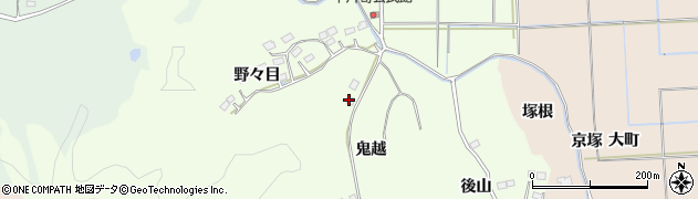 福島県いわき市平下片寄（鬼越）周辺の地図