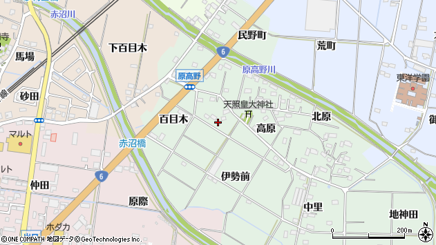 〒970-0111 福島県いわき市平原高野の地図