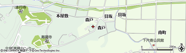 福島県いわき市平上片寄森戸周辺の地図