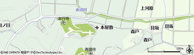 福島県いわき市平上片寄本屋敷周辺の地図