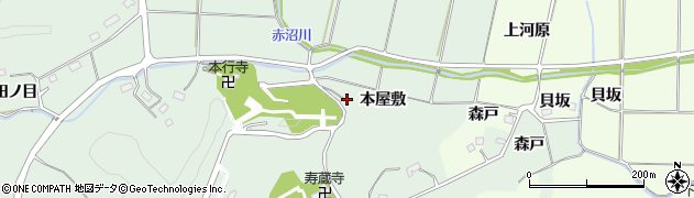 福島県いわき市平上片寄（本屋敷）周辺の地図