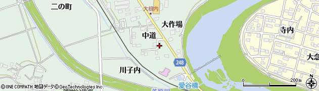福島県いわき市平赤井（中道）周辺の地図