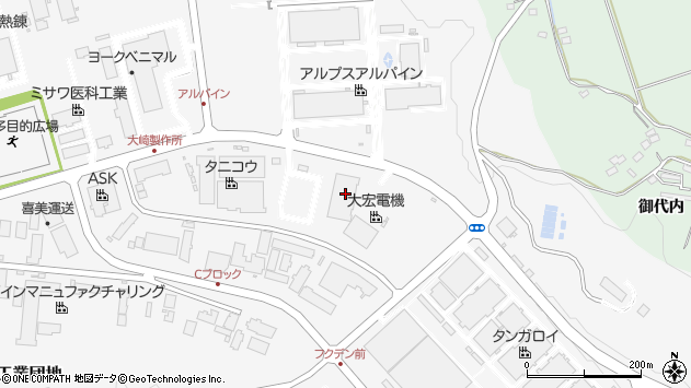 〒970-1144 福島県いわき市好間工業団地の地図