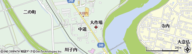 福島県いわき市平赤井（大作場）周辺の地図
