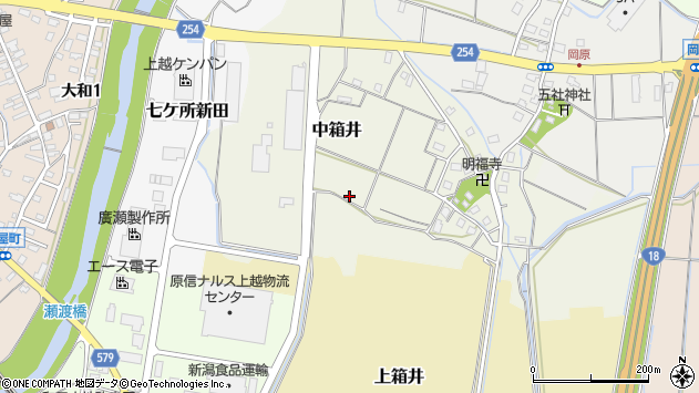 〒943-0857 新潟県上越市中箱井の地図